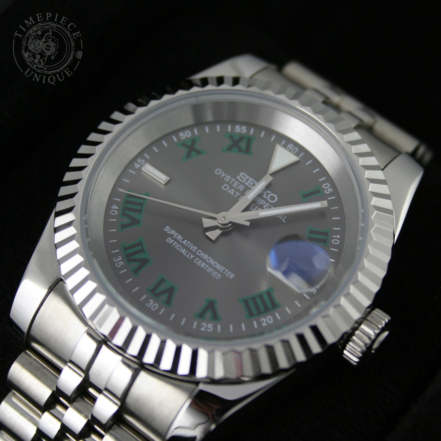 Seiko Mod - Wimbledon - Fluted Datejust