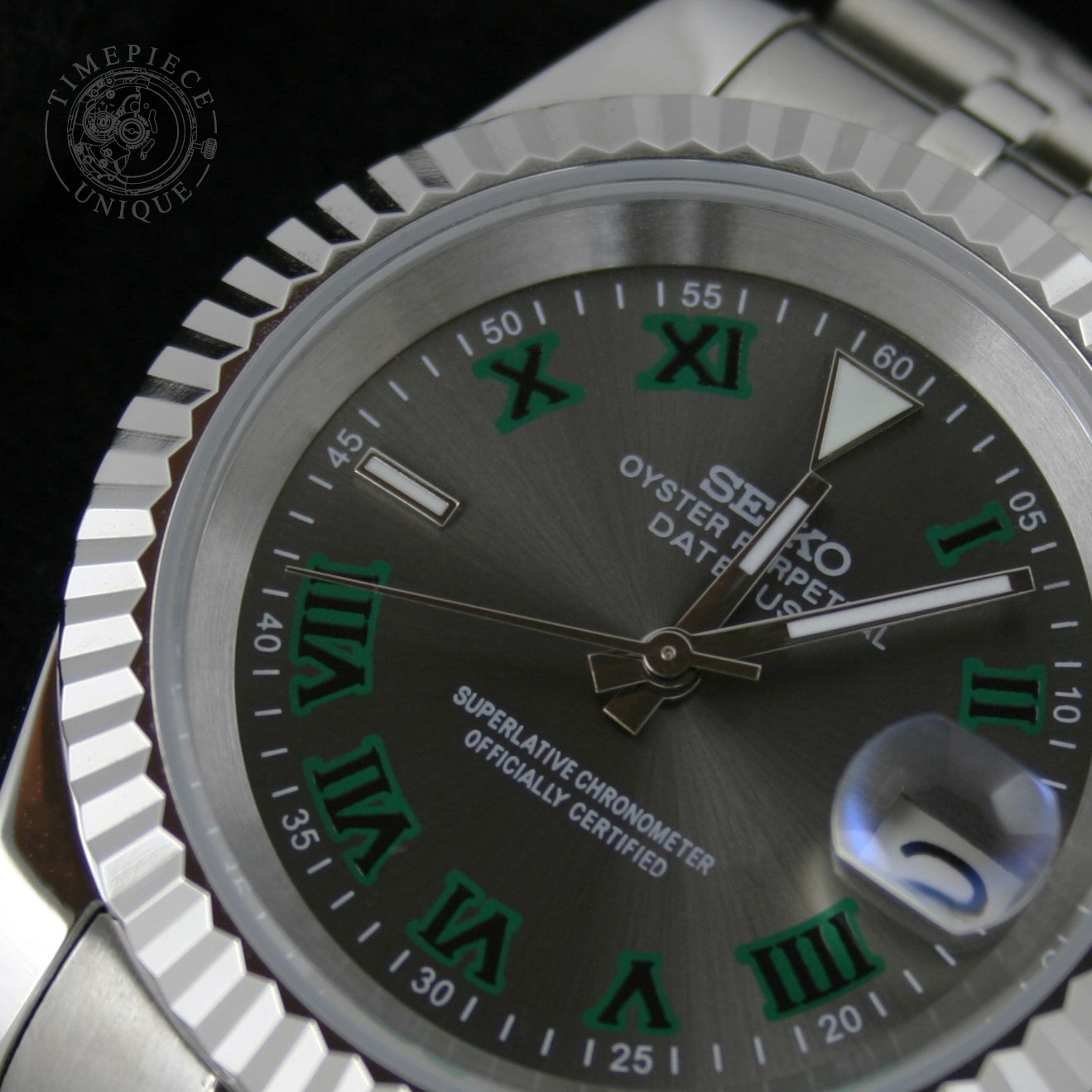 Seiko Mod - Wimbledon - Fluted Datejust