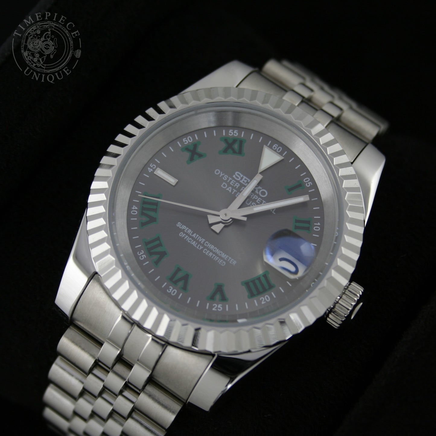 Seiko Mod - Wimbledon - Fluted Datejust