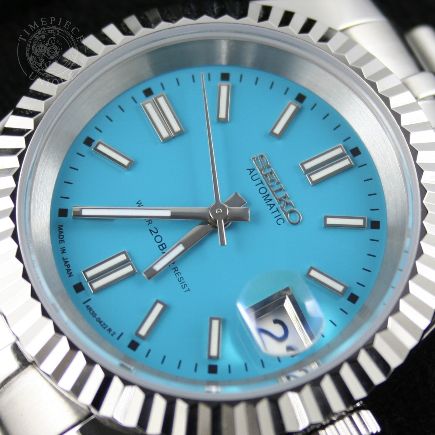 Seiko Mod - Tiffany Blue - Fluted Datejust