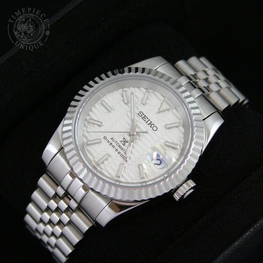 Seiko Mod - White Fluted Dial - Datejust